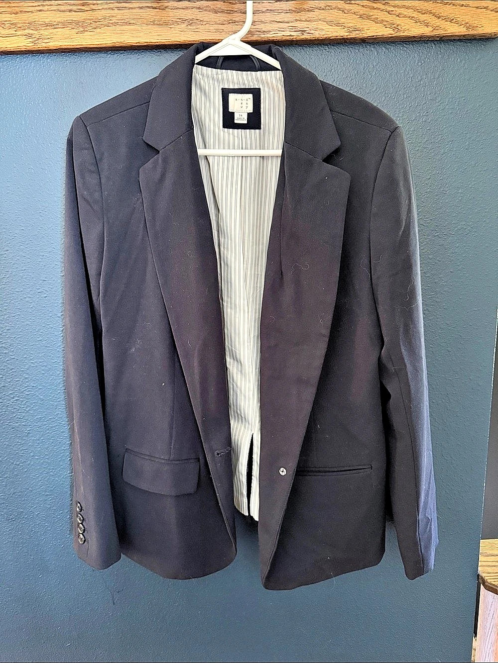 a.n.a new approach Women's Navy Blazer Size 14